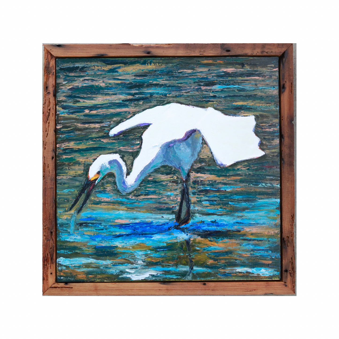 “The Hunt” Framed Knife-Painted Original