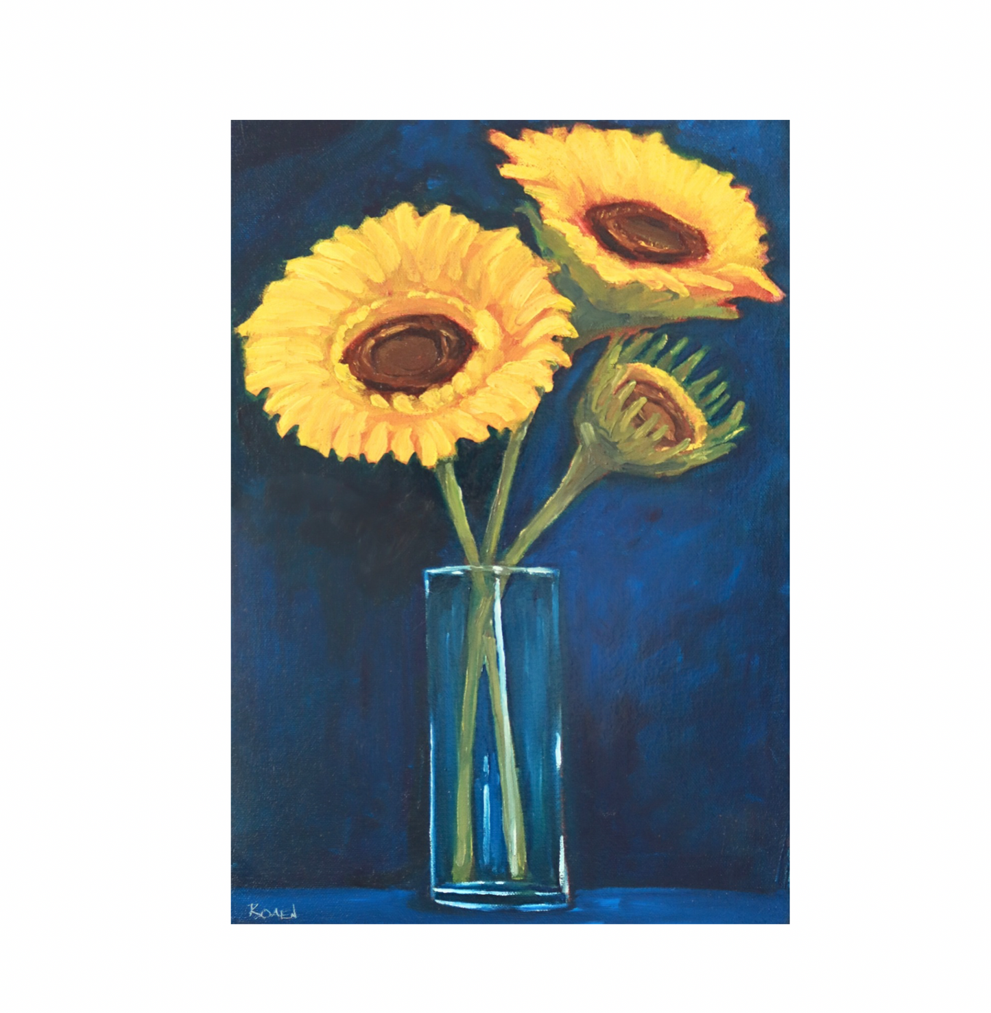 Sunflower Still Life (9x13 Print)