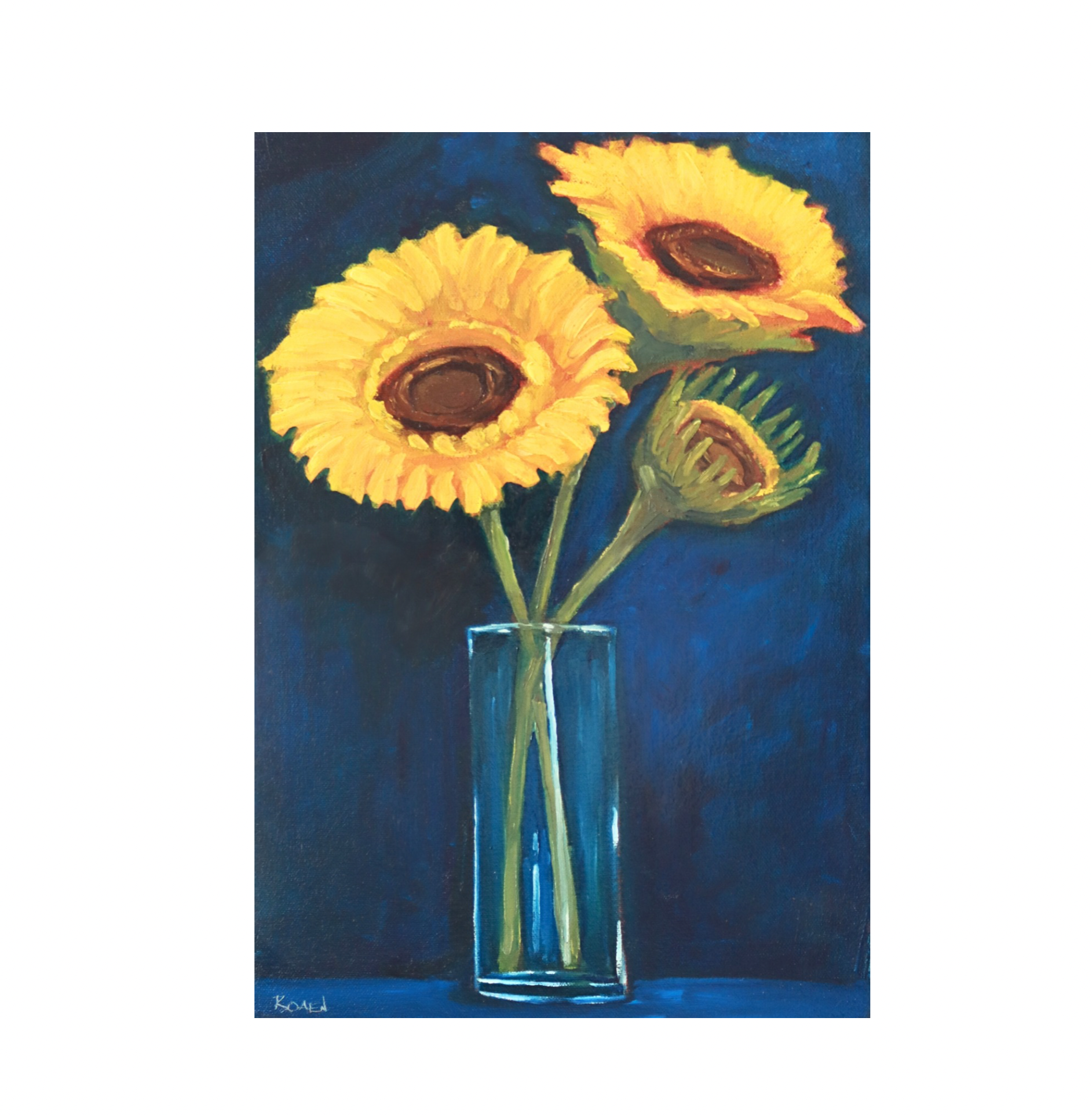 Sunflower Still Life (9x13 Print)