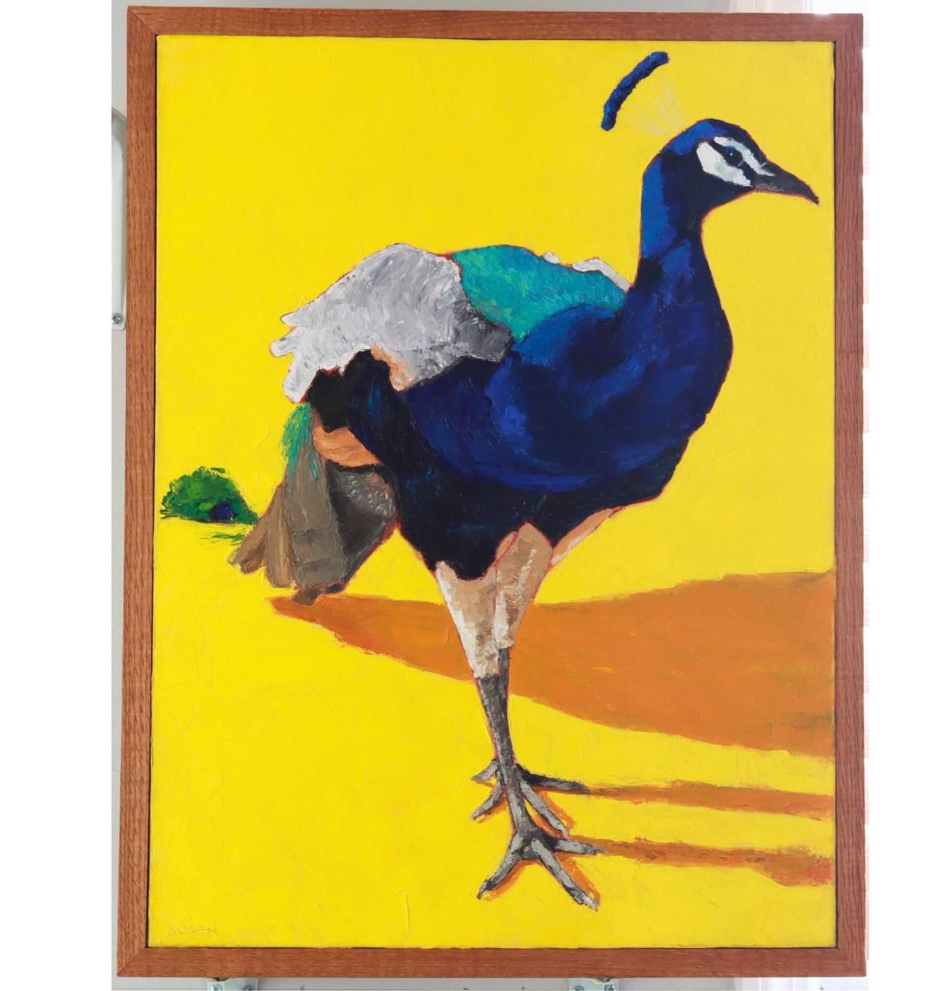 SOLD “Golden Stance” (Original Knife-Painted Oil on Canvas and Framed)