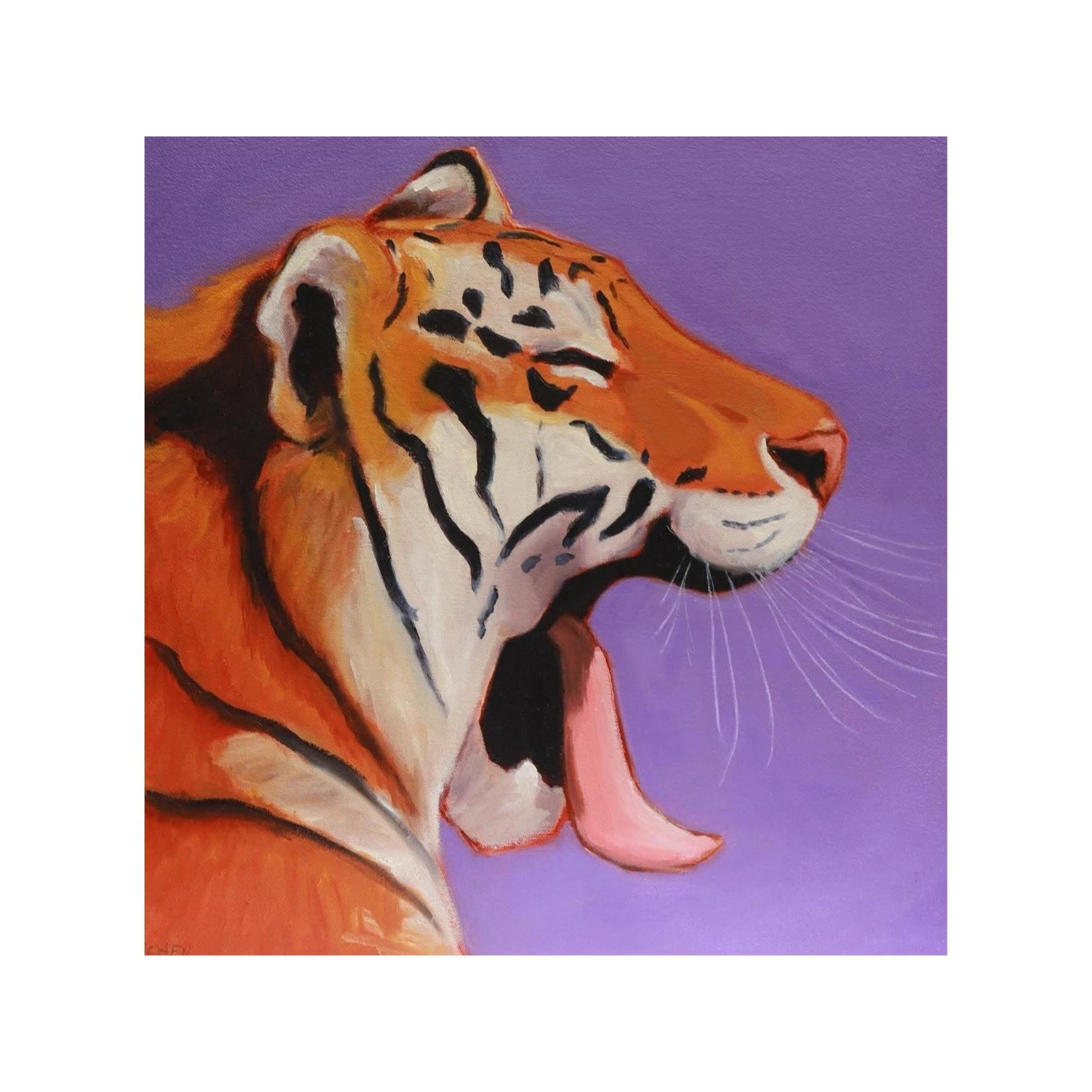 “Rest and Recharge” - Part of the “Unseen Moments” Tiger Series (Original Oil Painting on Canvas)