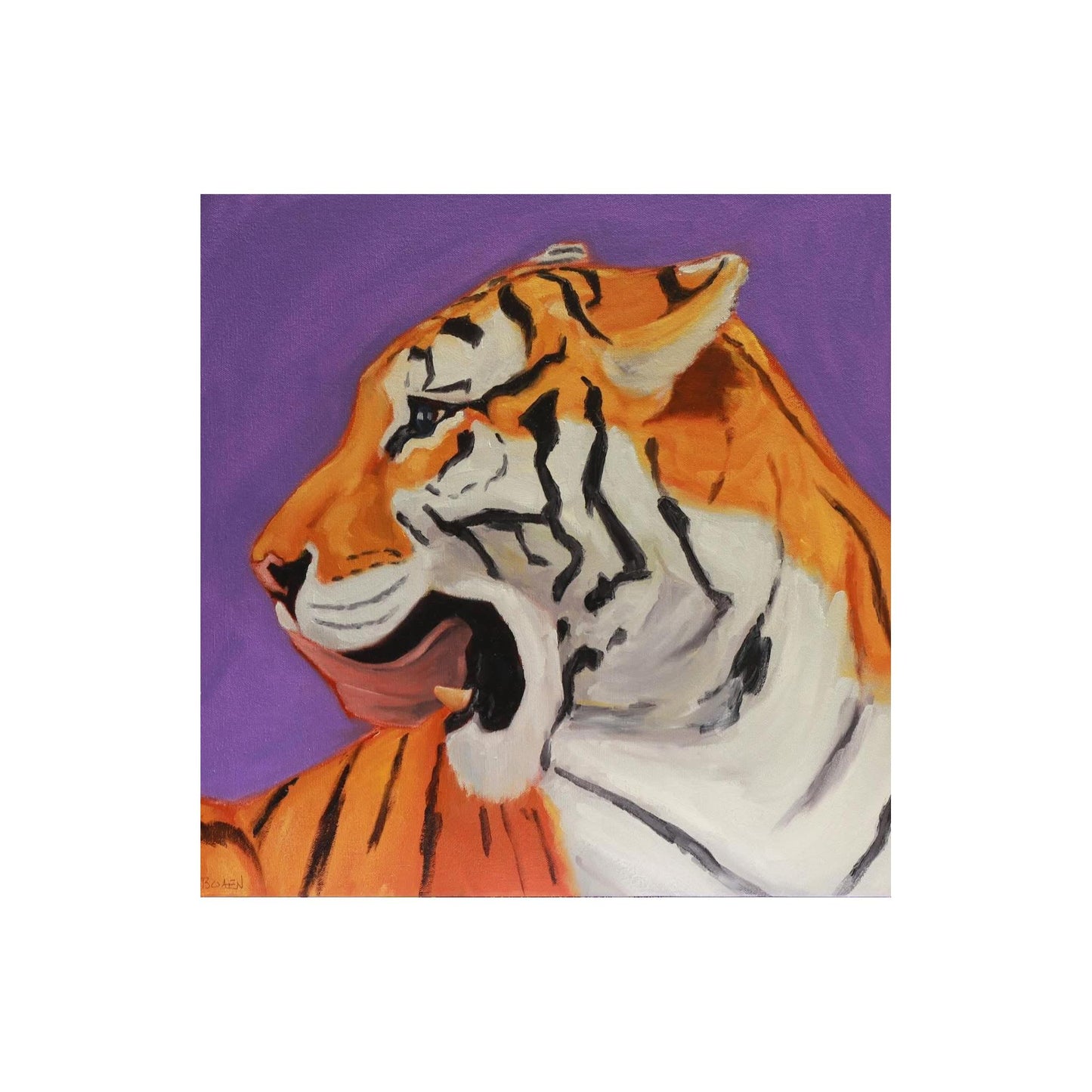SOLD “Savor” - Part of the “Unseen Moments” Tiger Series (Original Oil Painting on Canvas)