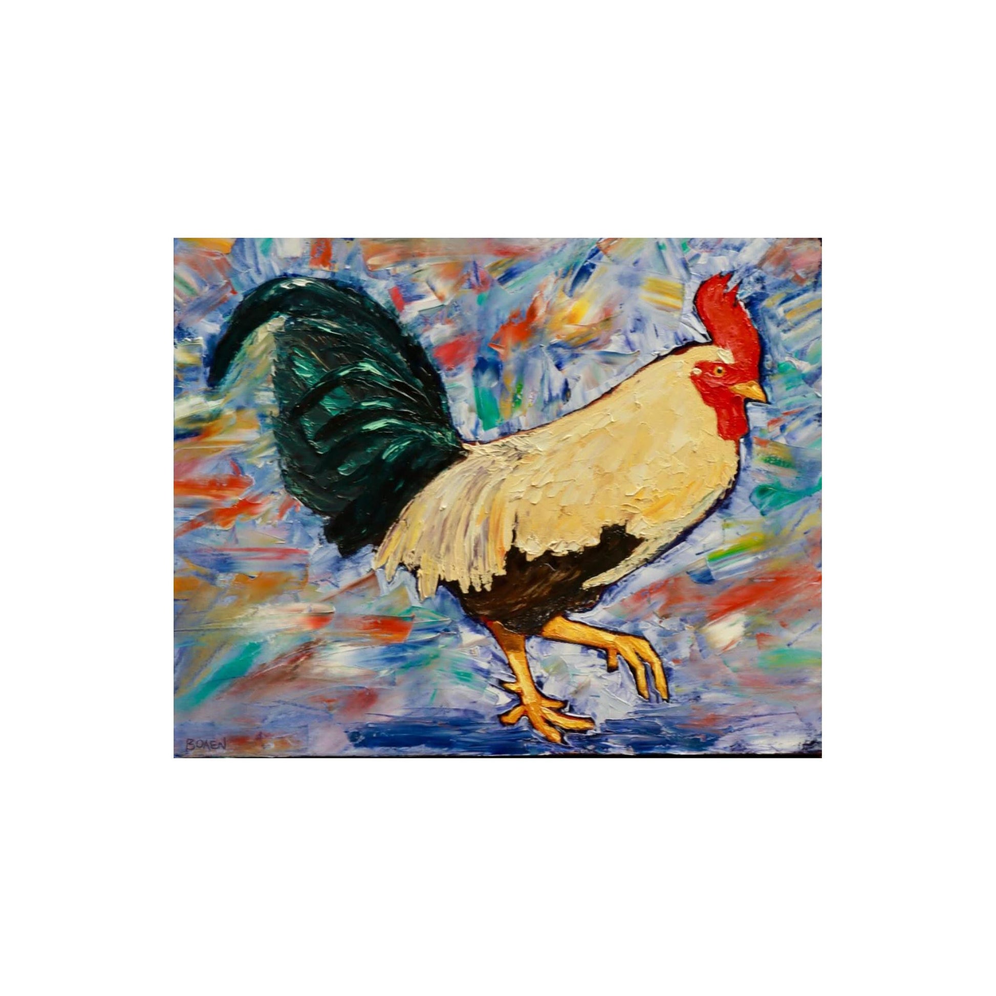 “Strut” (Original Knife-Painted Oil on Canvas)