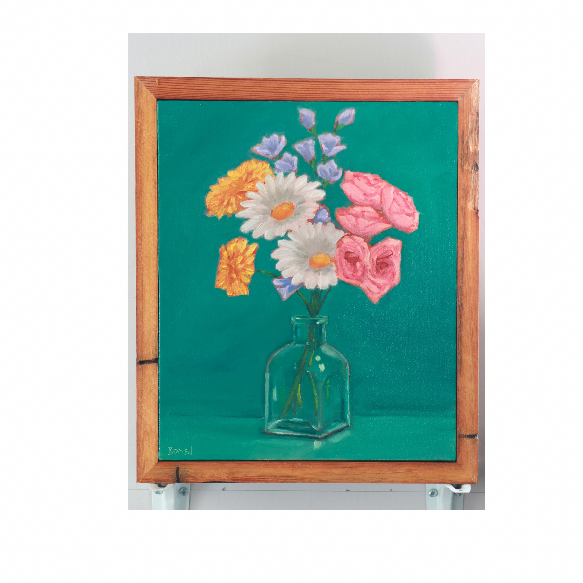 Soft Bouquet Still Life (Original Oil Painting on Canvas and Framed)