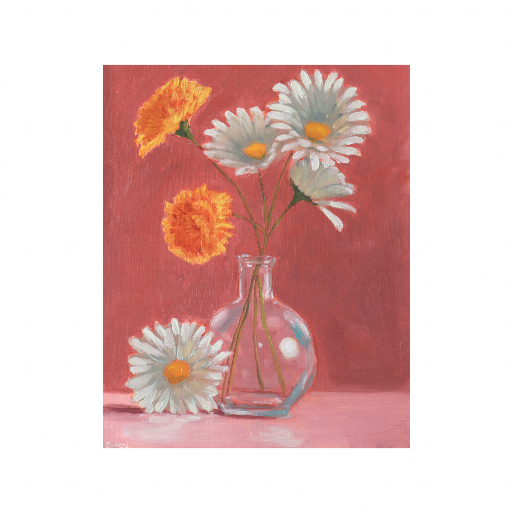 Red Floral Still Life (8x10 Print)