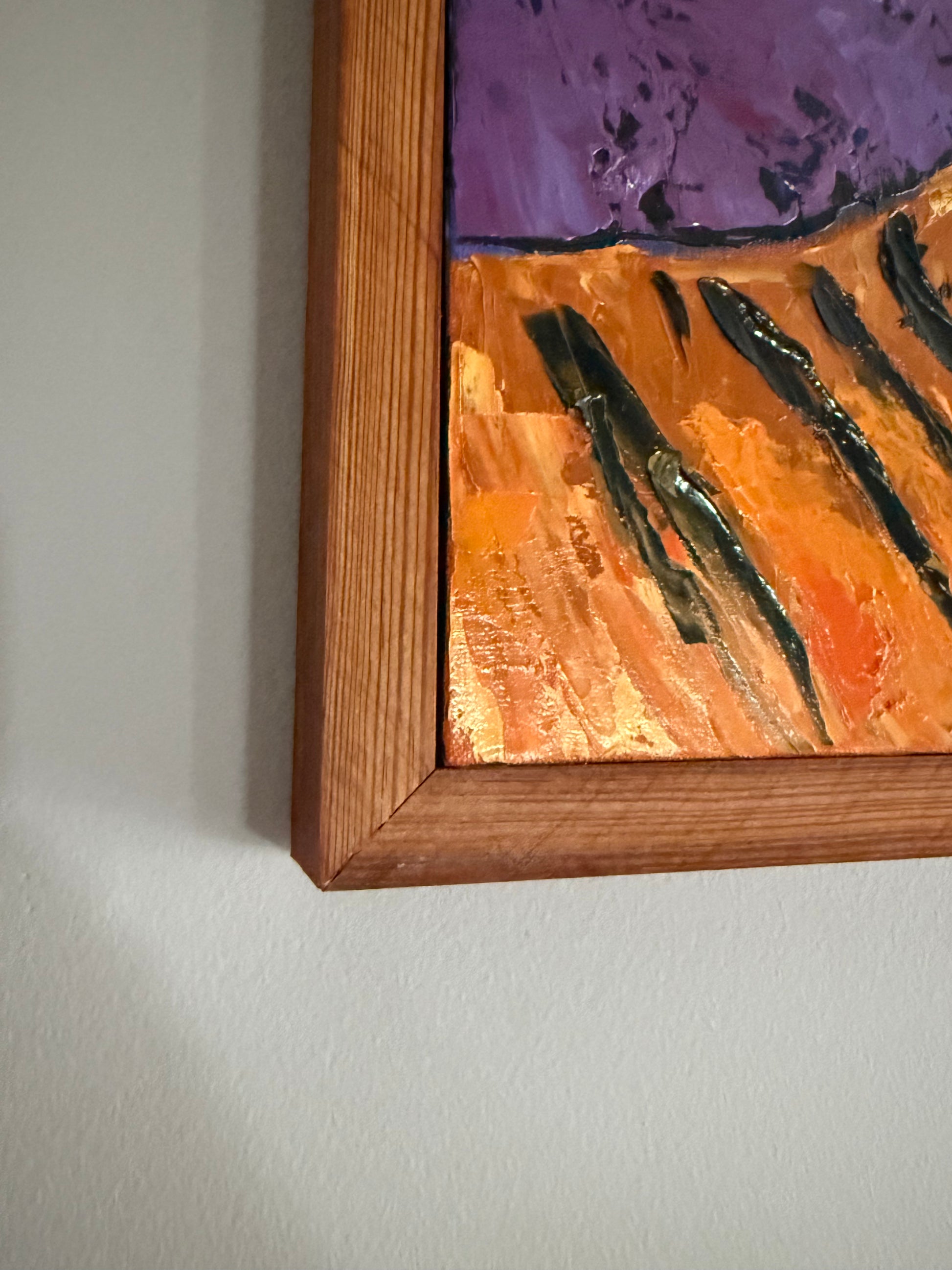 “Midnight Gaze” (Original Knife-Painted Oil on Canvas and Framed)