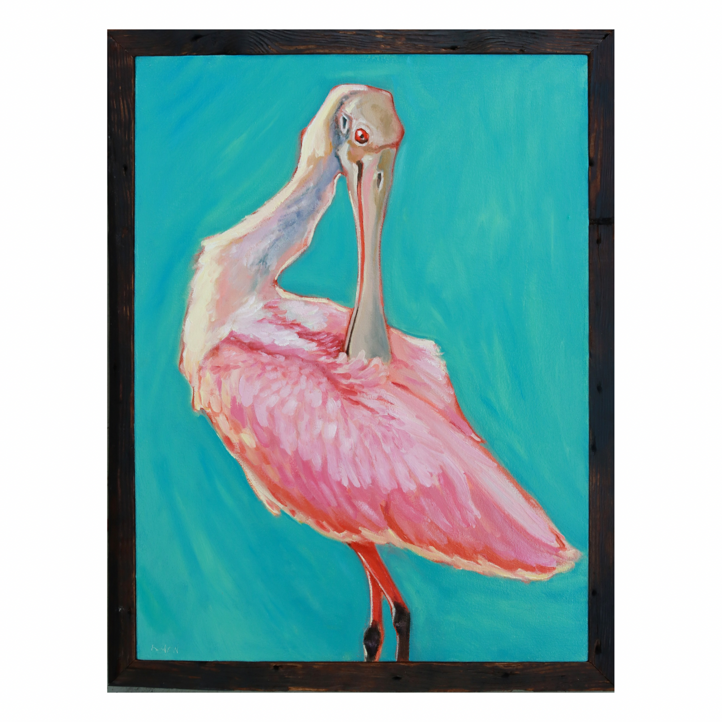 *SOLD* “Pretty in Pink” (Framed Original Oil on Canvas)