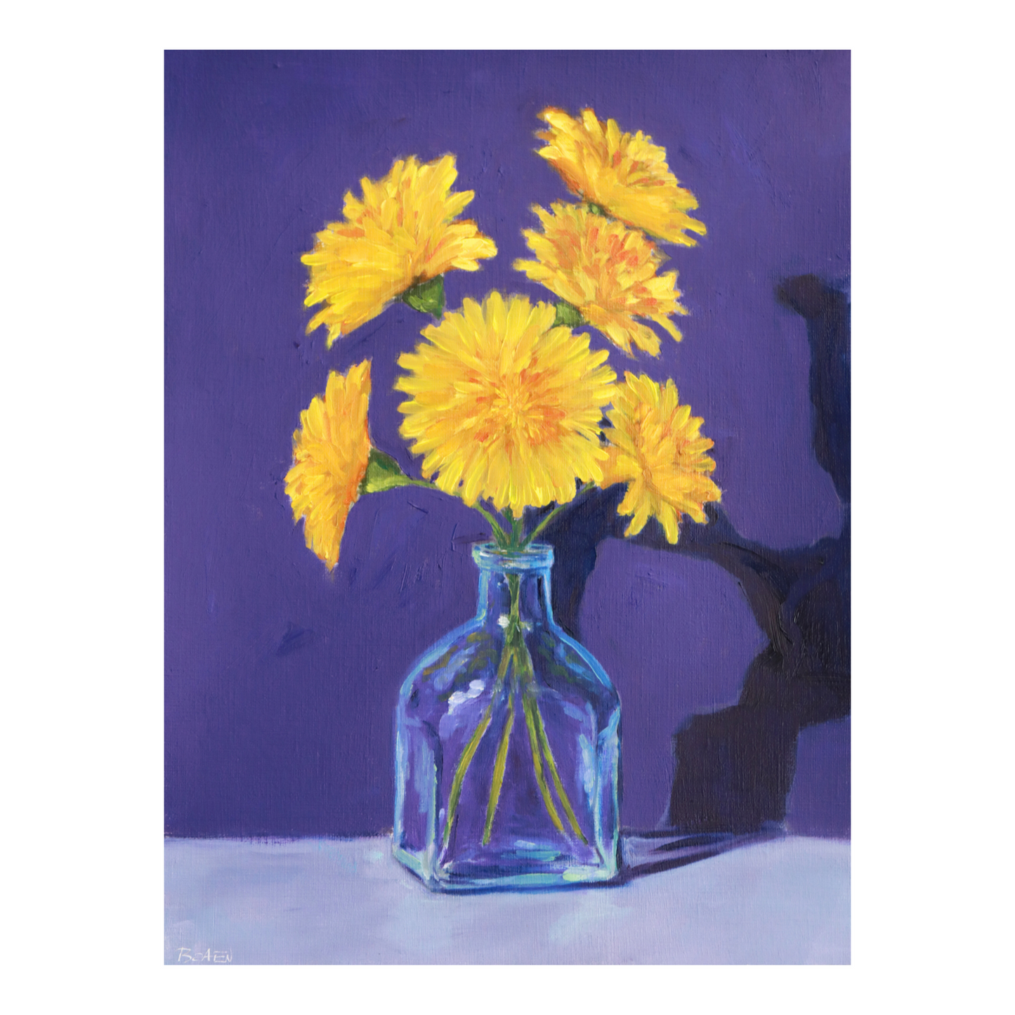 Purple Floral Still Life (8x10 Print)