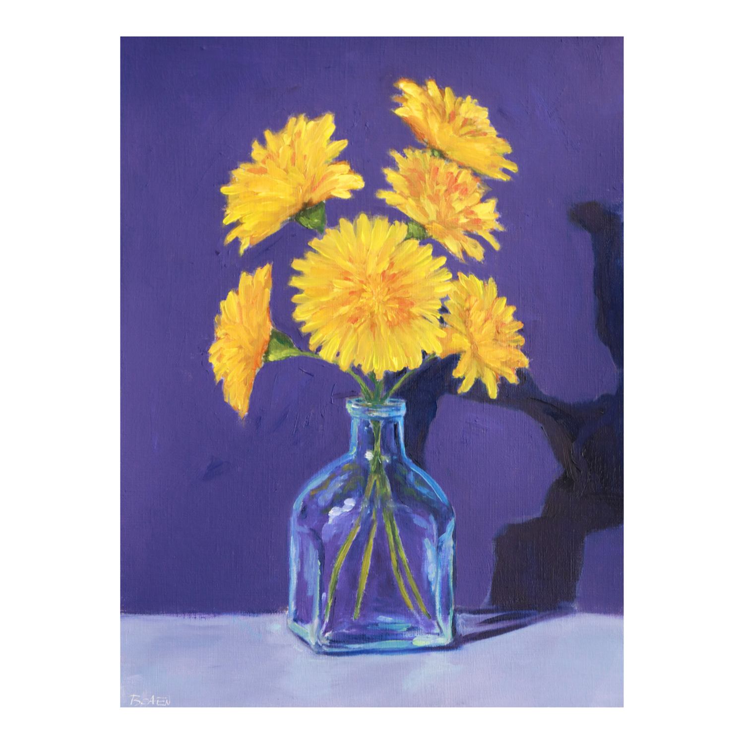 Purple Floral Still Life (8x10 Print)