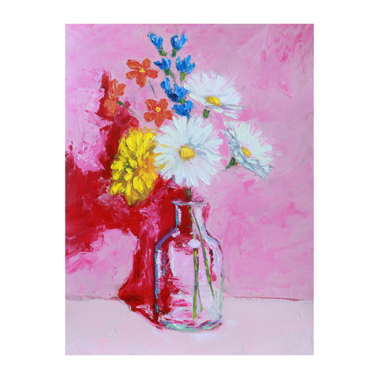 Pink Floral Still Life (8x10 Print)