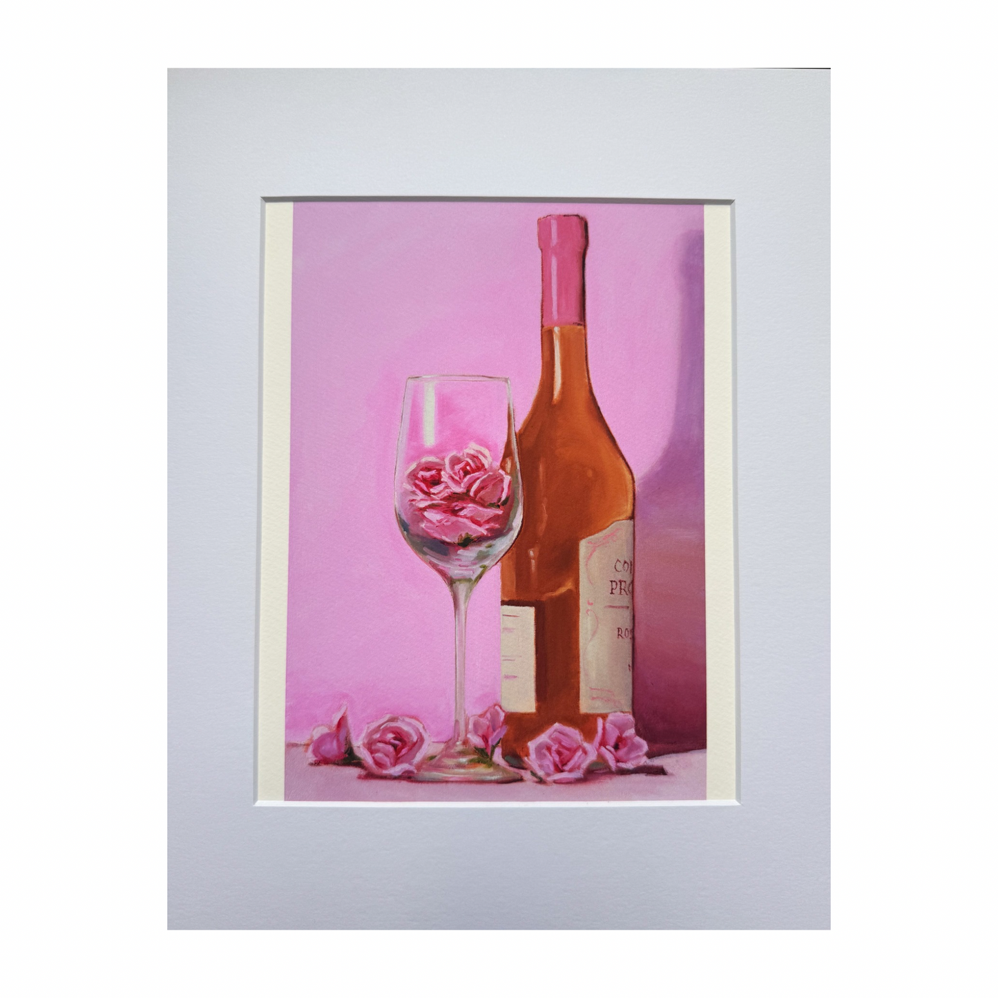 Rosé Wine Still Life (5x7 Matted Print)