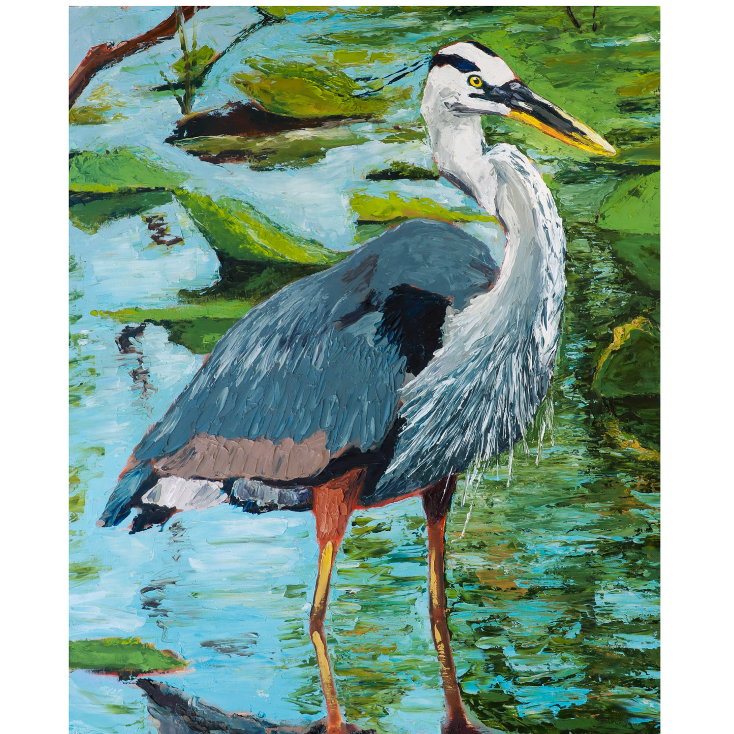 "King" Original Oil Painting (Palette knife on wood)